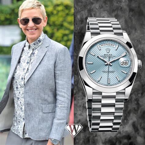 ellen day date rolex.